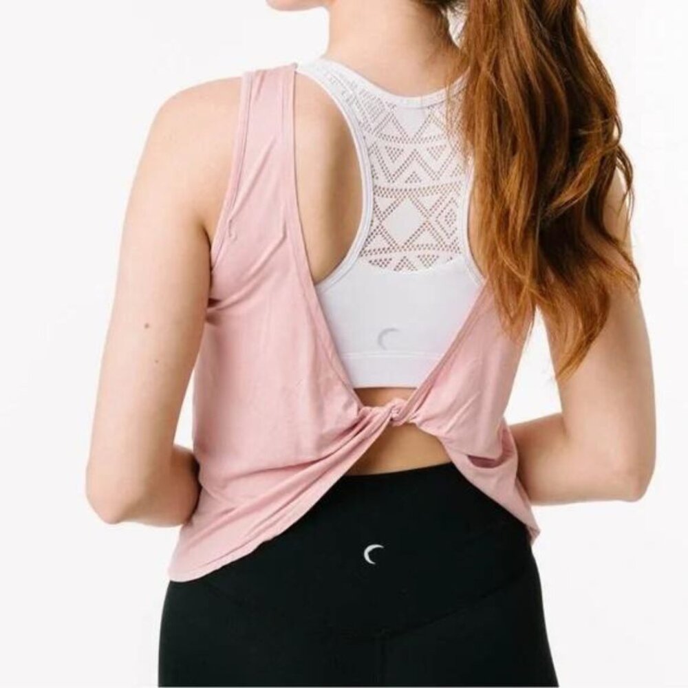 Zyia | Pink Open Back Tank Top | L